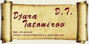 Đura Tatomirov vizit kartica